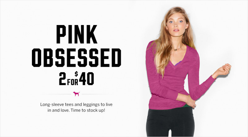 Elsa Hosk featured in  the Victoria\'s Secret PINK catalogue for Autumn/Winter 2013