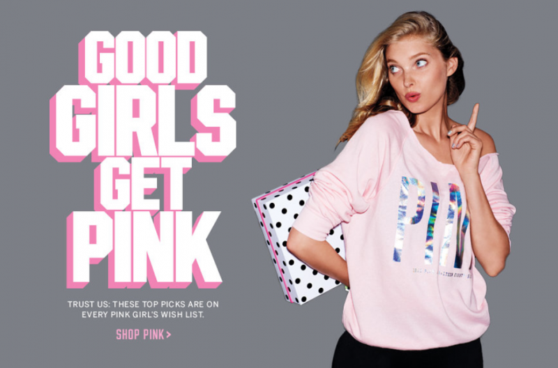 Elsa Hosk featured in  the Victoria\'s Secret PINK catalogue for Autumn/Winter 2013