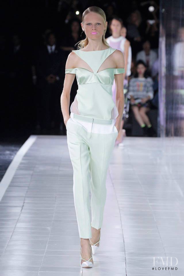 Hanne Gaby Odiele featured in  the Prabal Gurung fashion show for Spring/Summer 2014