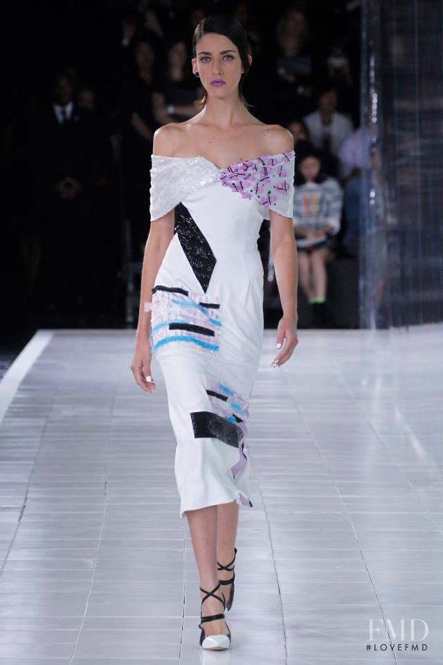 Cristina Herrmann featured in  the Prabal Gurung fashion show for Spring/Summer 2014