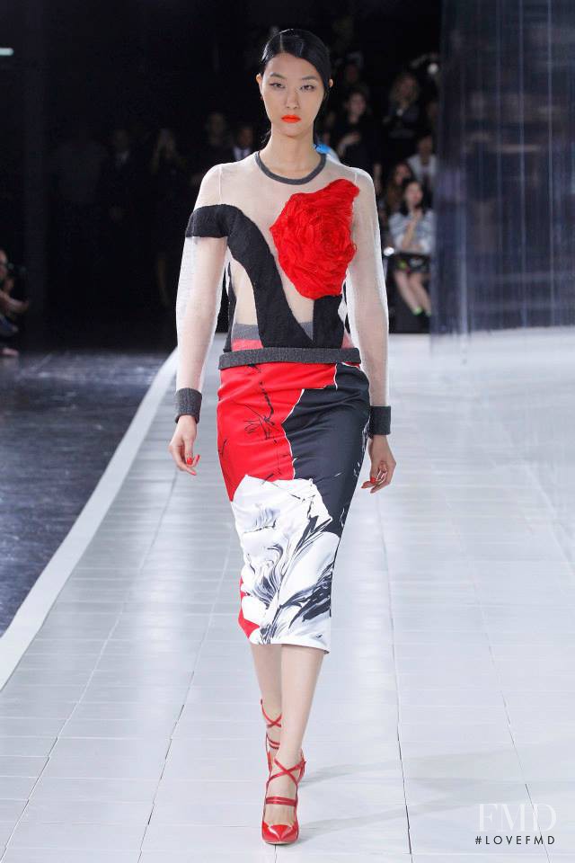 Ji Hye Park featured in  the Prabal Gurung fashion show for Spring/Summer 2014