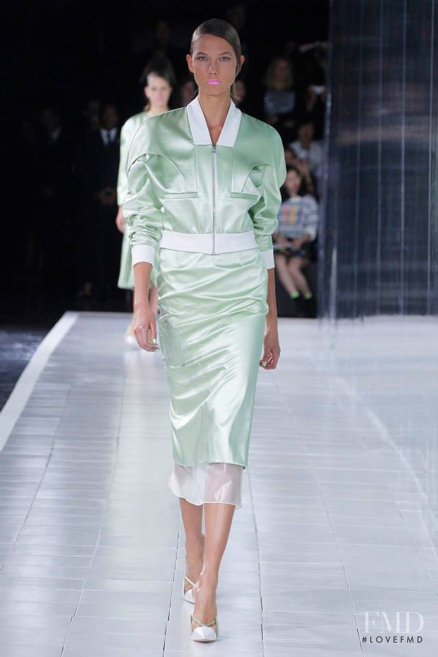 Karlie Kloss featured in  the Prabal Gurung fashion show for Spring/Summer 2014