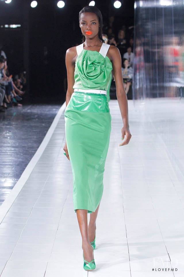 Maria Borges featured in  the Prabal Gurung fashion show for Spring/Summer 2014