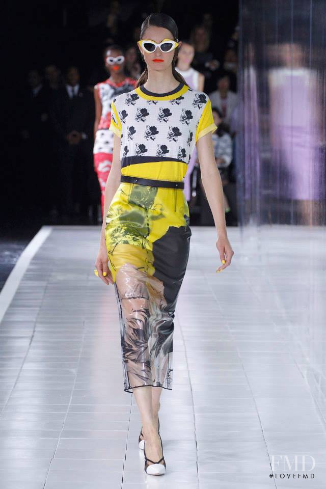 Mackenzie Drazan featured in  the Prabal Gurung fashion show for Spring/Summer 2014