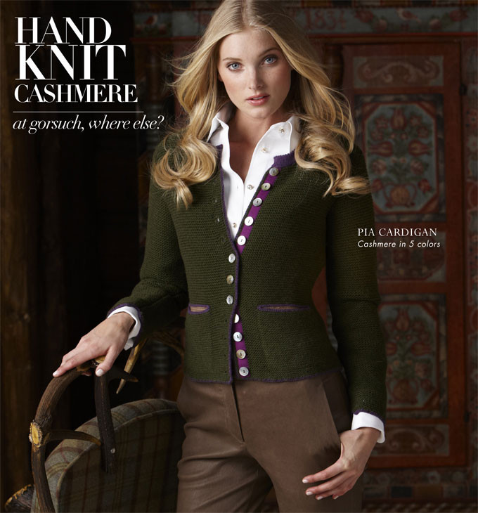 Elsa Hosk featured in  the Gorsuch catalogue for Autumn/Winter 2012