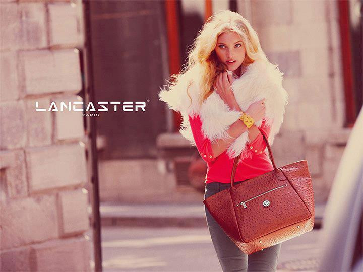 Elsa Hosk featured in  the Lancaster Paris advertisement for Autumn/Winter 2012