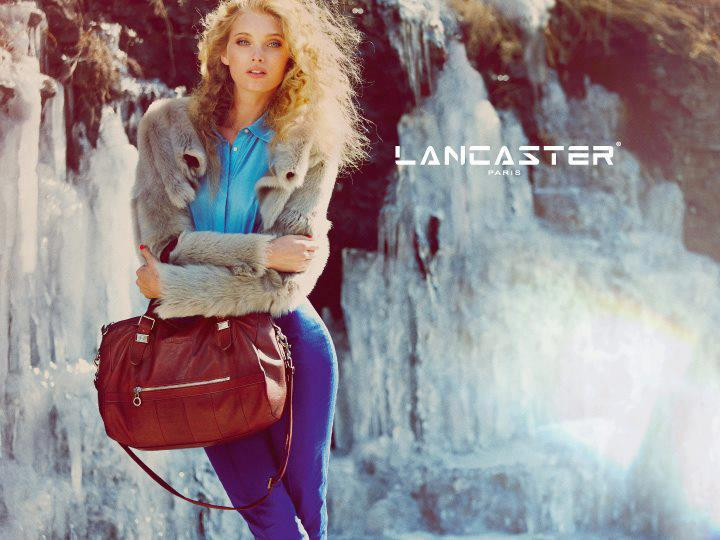 Elsa Hosk featured in  the Lancaster Paris advertisement for Autumn/Winter 2012