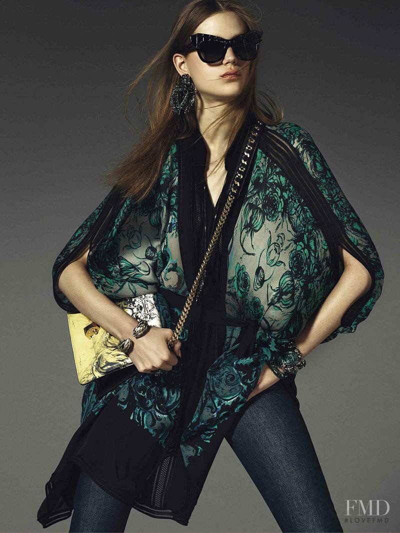 Esther Heesch featured in  the Roberto Cavalli catalogue for Autumn/Winter 2013