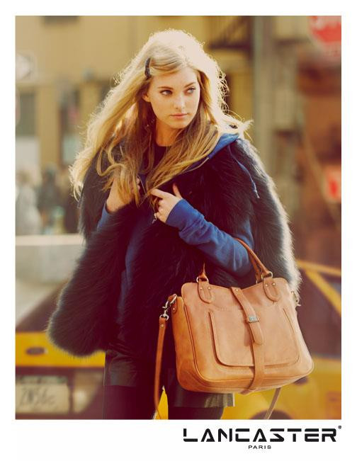 Elsa Hosk featured in  the Lancaster Paris advertisement for Autumn/Winter 2011