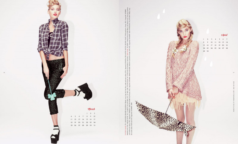 Elsa Hosk featured in  the Free People Through the Decades lookbook for Autumn/Winter 2011