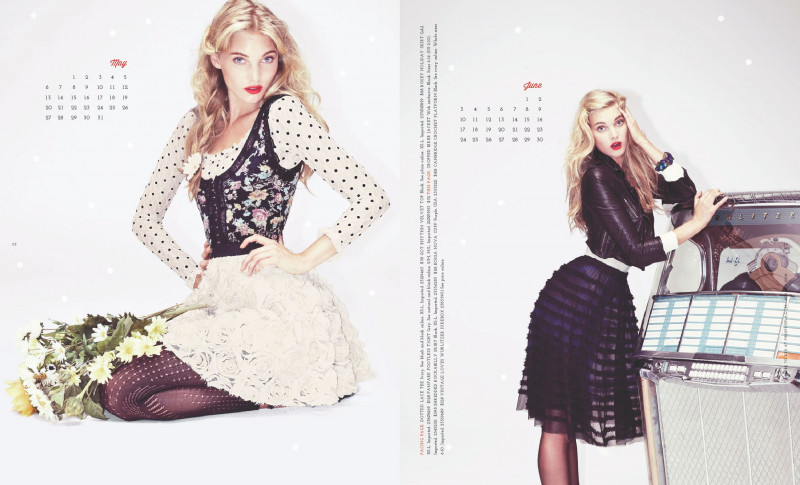 Elsa Hosk featured in  the Free People Through the Decades lookbook for Autumn/Winter 2011