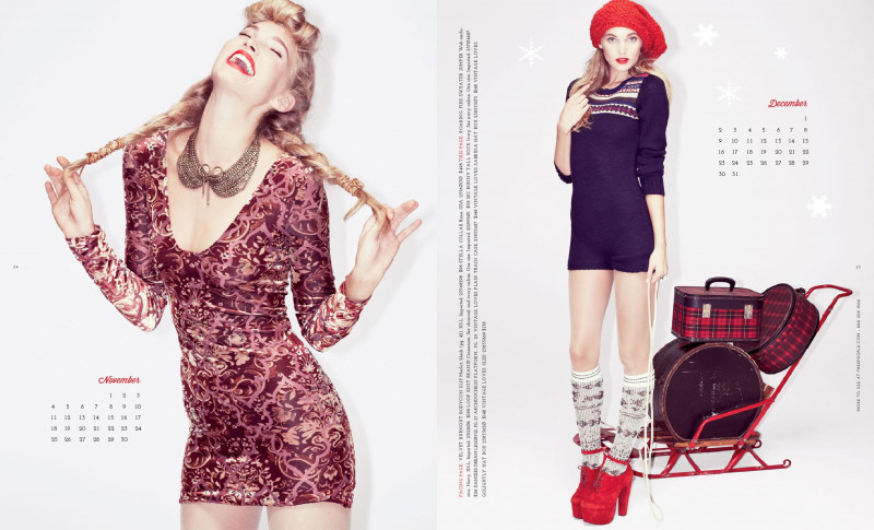 Elsa Hosk featured in  the Free People Through the Decades lookbook for Autumn/Winter 2011