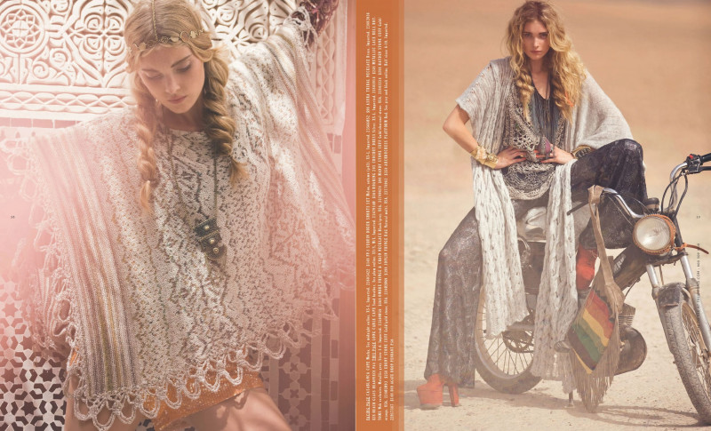 Elsa Hosk featured in  the Free People Through the Decades lookbook for Winter 2011