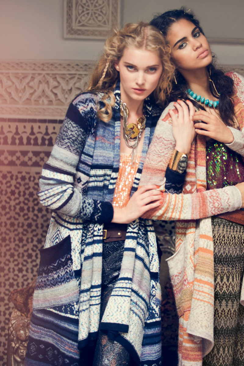 Elsa Hosk featured in  the Free People Through the Decades lookbook for Winter 2011