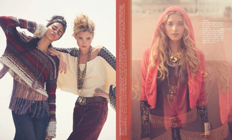 Elsa Hosk featured in  the Free People Through the Decades lookbook for Winter 2011