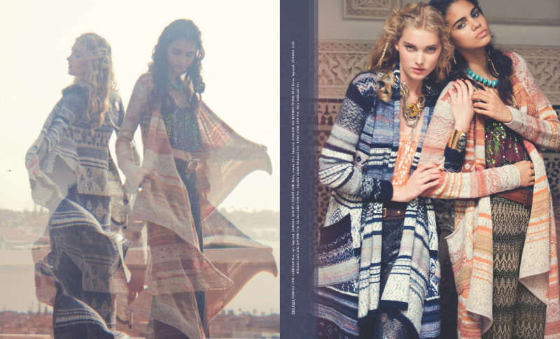 Elsa Hosk featured in  the Free People Through the Decades lookbook for Winter 2011