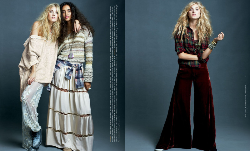 Elsa Hosk featured in  the Free People Through The Decades lookbook for Winter 2011