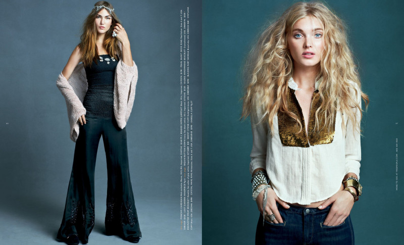 Elsa Hosk featured in  the Free People Through The Decades lookbook for Winter 2011