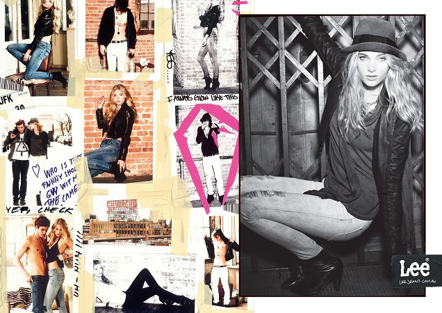 Elsa Hosk featured in  the Lee Jeans advertisement for Spring/Summer 2011