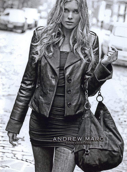 Elsa Hosk featured in  the Andrew Marc advertisement for Autumn/Winter 2009