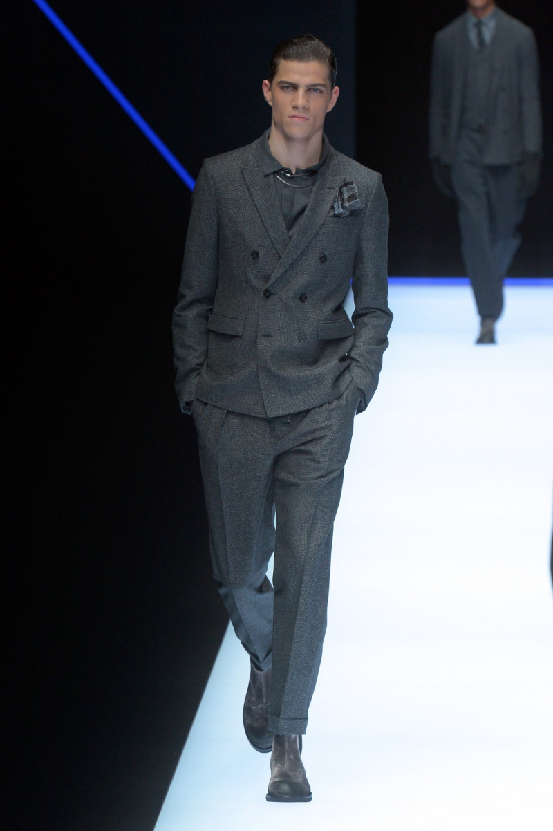 Daan Bach featured in  the Emporio Armani fashion show for Autumn/Winter 2018
