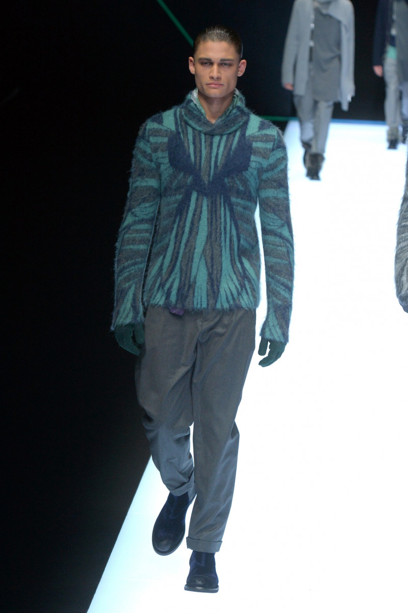 Mike Gioia featured in  the Emporio Armani fashion show for Autumn/Winter 2018