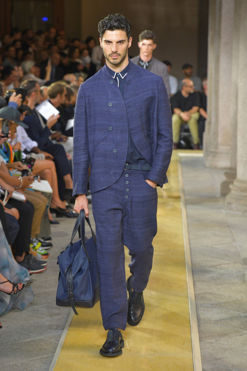 Alessio Petrazzuoli featured in  the Giorgio Armani fashion show for Spring/Summer 2020