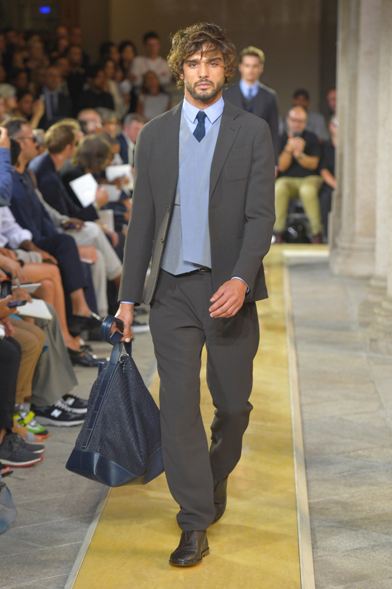 Marlon Teixeira featured in  the Giorgio Armani fashion show for Spring/Summer 2020