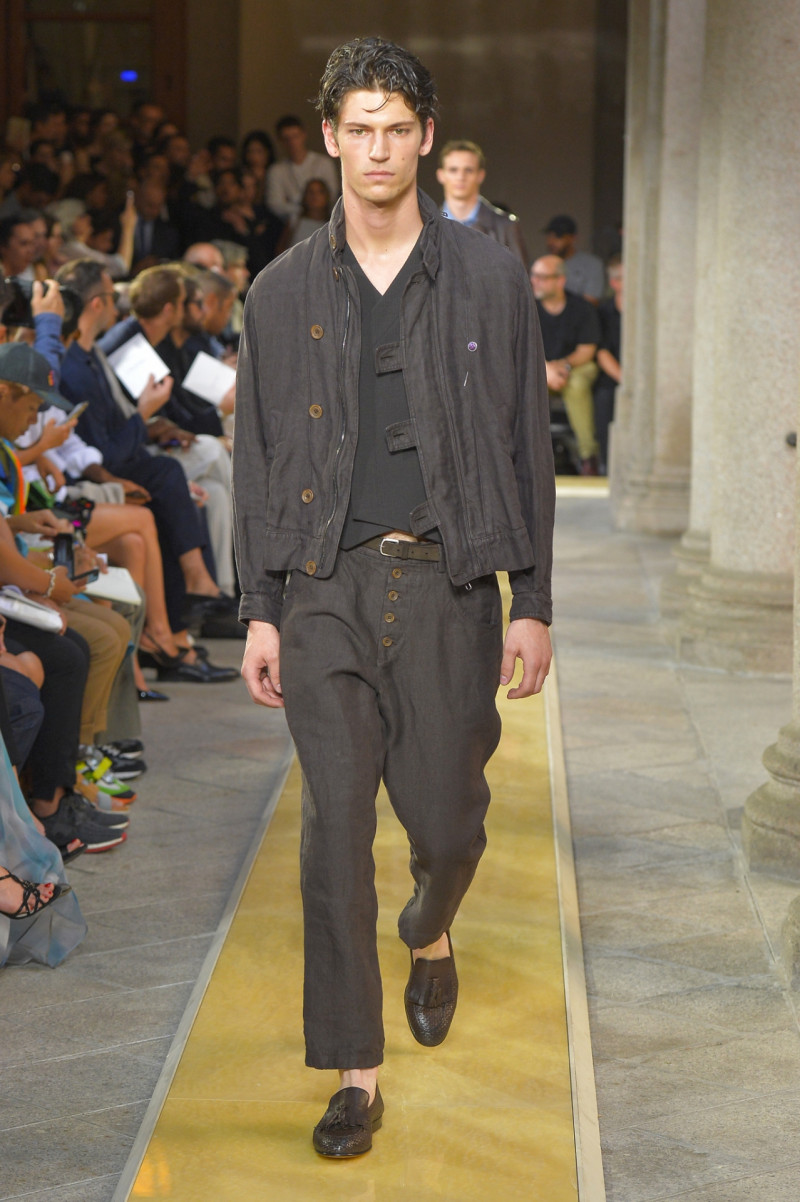 Justin Eric Martin featured in  the Giorgio Armani fashion show for Spring/Summer 2020