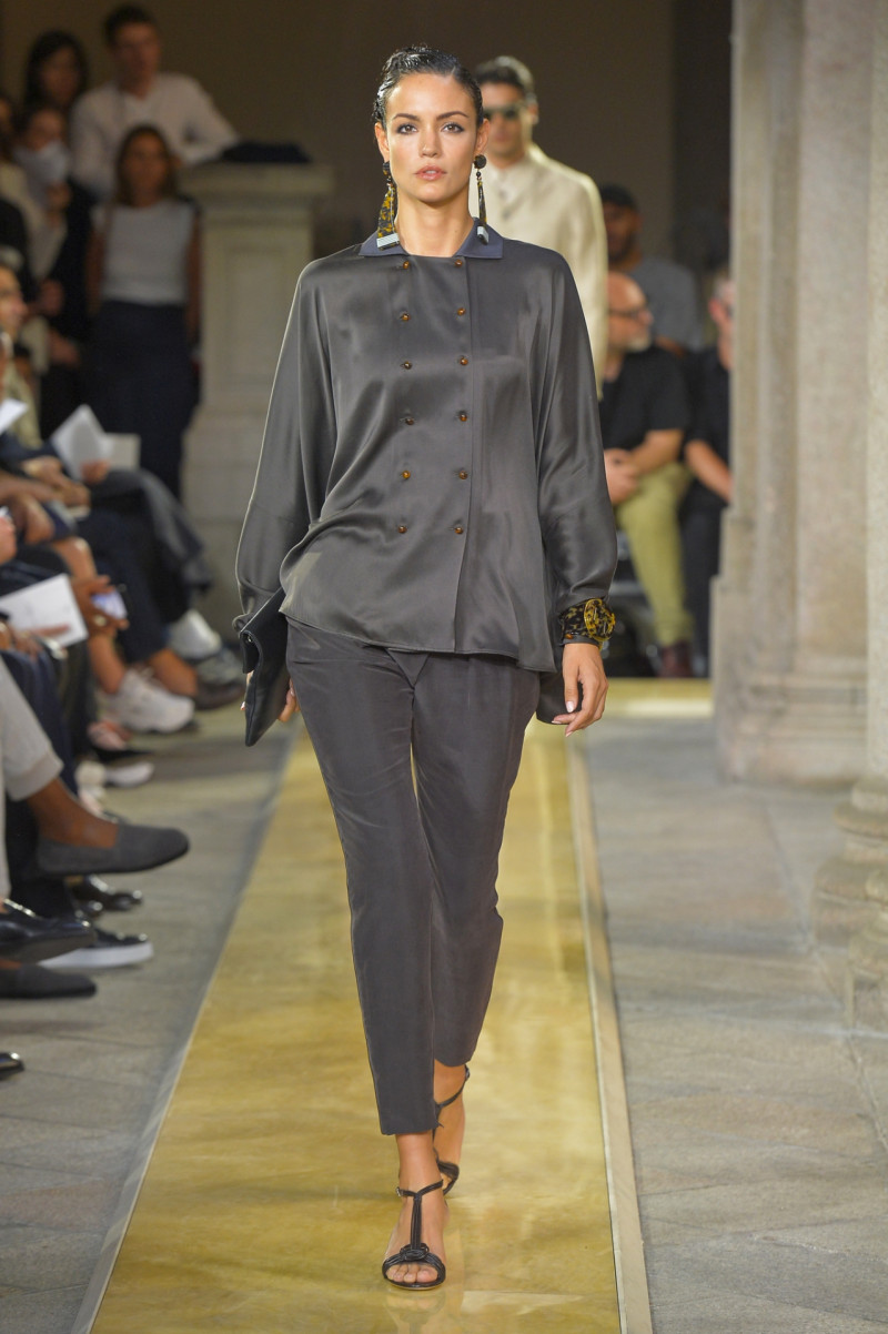 Sofia Resing featured in  the Giorgio Armani fashion show for Spring/Summer 2020