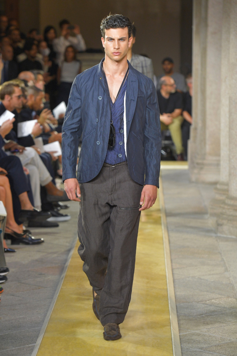 Mattia Narducci featured in  the Giorgio Armani fashion show for Spring/Summer 2020