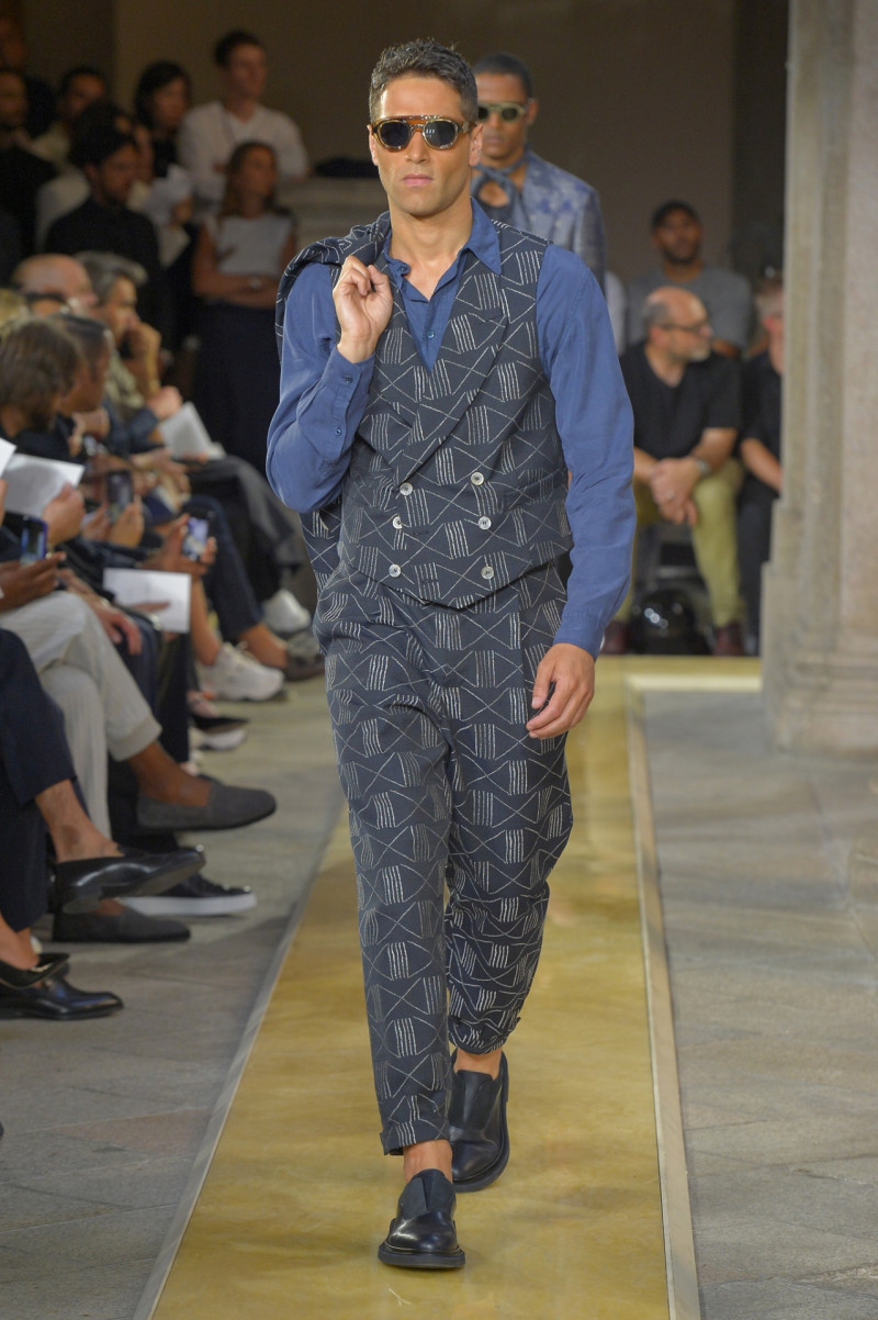 Fabio Mancini featured in  the Giorgio Armani fashion show for Spring/Summer 2020