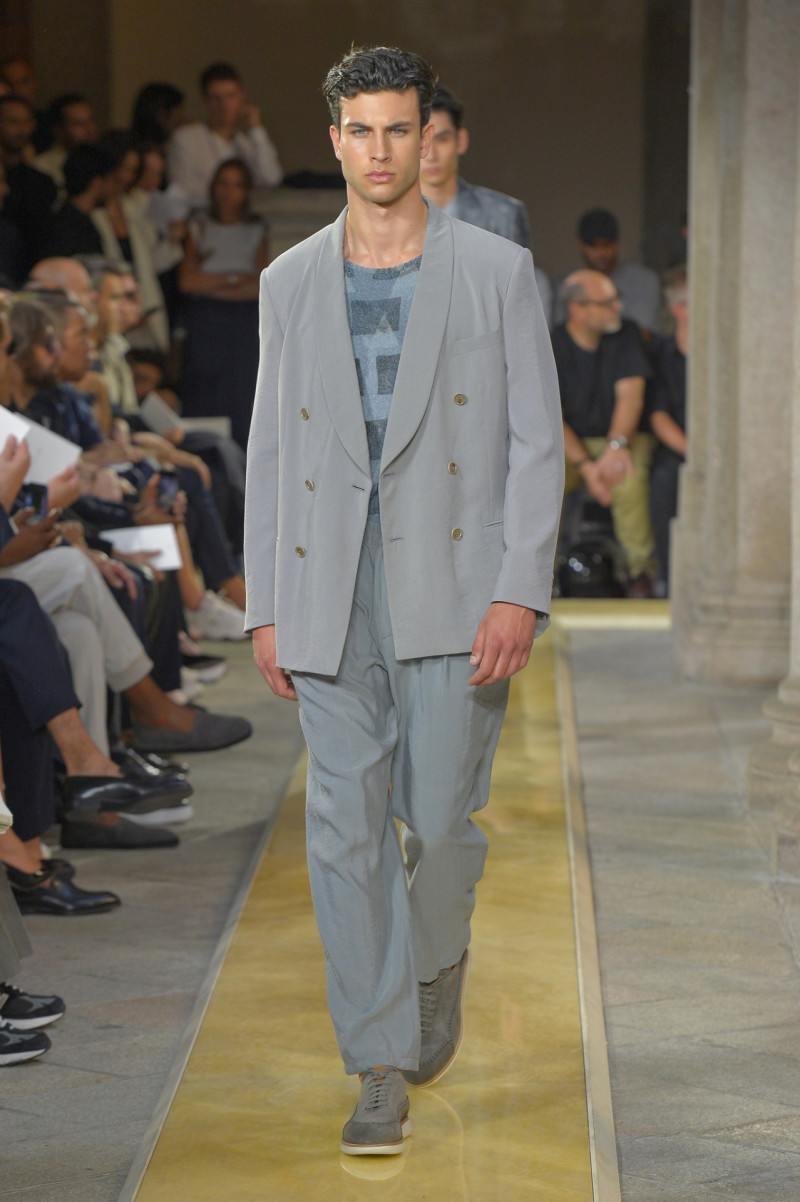 Mattia Narducci featured in  the Giorgio Armani fashion show for Spring/Summer 2020