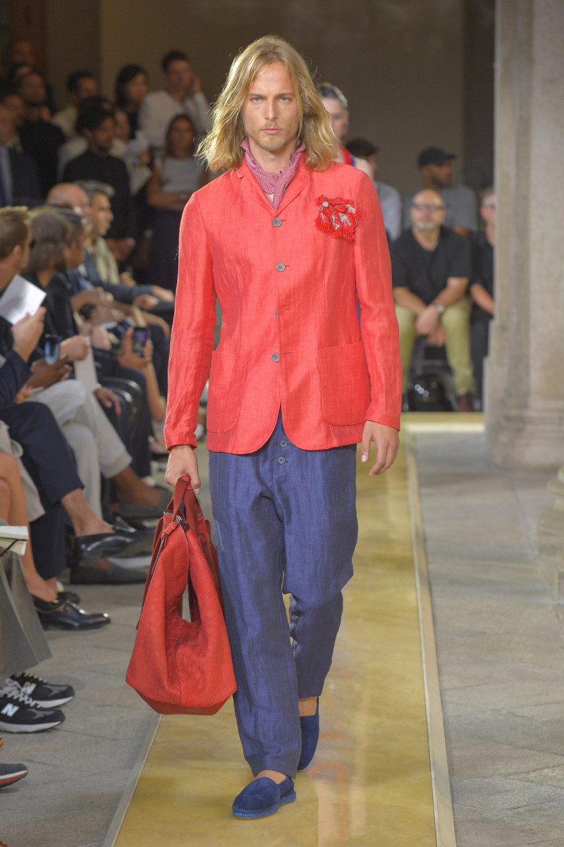 Luke Maehlmann featured in  the Giorgio Armani fashion show for Spring/Summer 2020