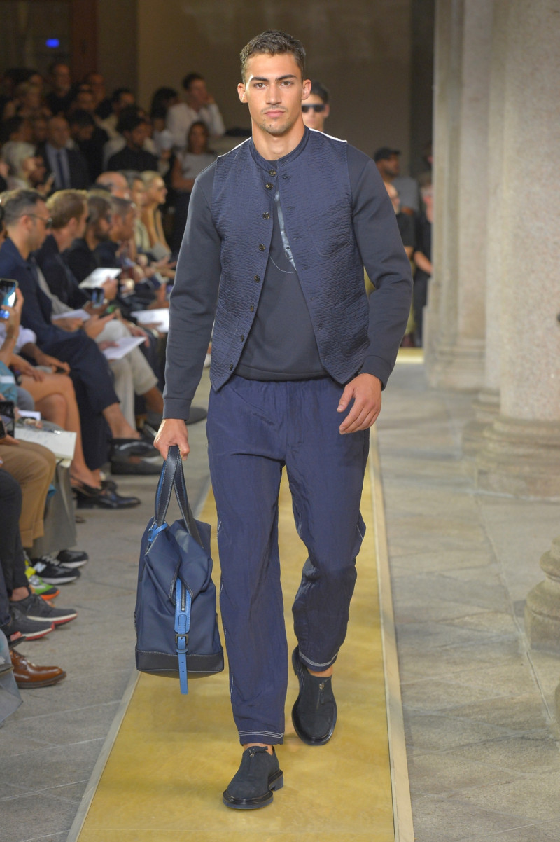 Alessio Pozzi featured in  the Giorgio Armani fashion show for Spring/Summer 2020