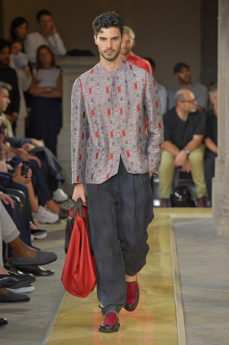 Alessio Petrazzuoli featured in  the Giorgio Armani fashion show for Spring/Summer 2020