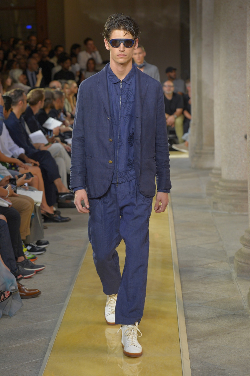 Justin Eric Martin featured in  the Giorgio Armani fashion show for Spring/Summer 2020