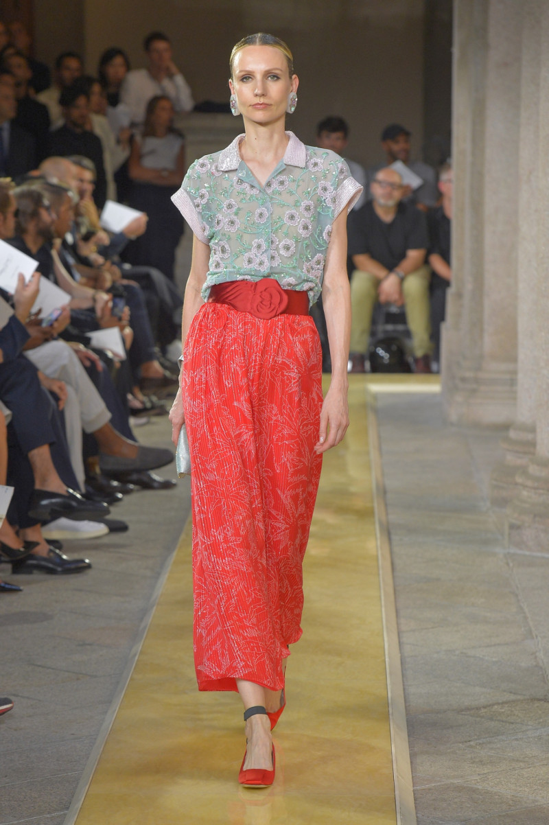 Agnese Zogla featured in  the Giorgio Armani fashion show for Spring/Summer 2020