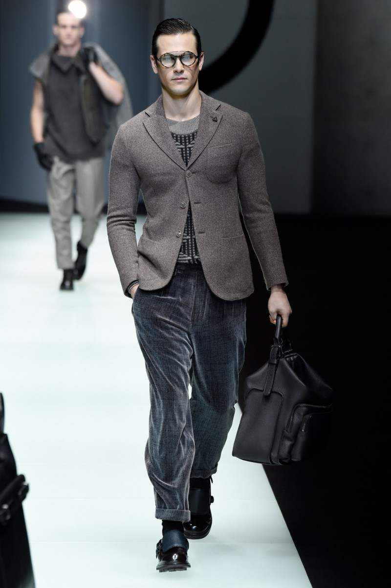 Gregorio Crappa featured in  the Giorgio Armani fashion show for Autumn/Winter 2018