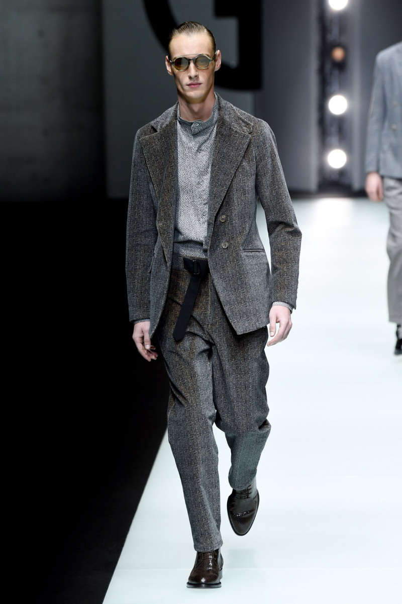 Roberto Sipos featured in  the Giorgio Armani fashion show for Autumn/Winter 2018