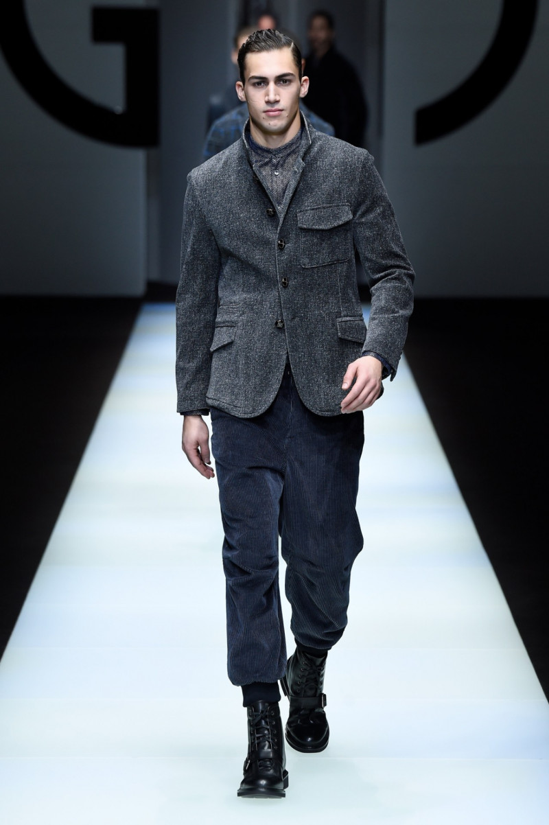 Alessio Pozzi featured in  the Giorgio Armani fashion show for Autumn/Winter 2018