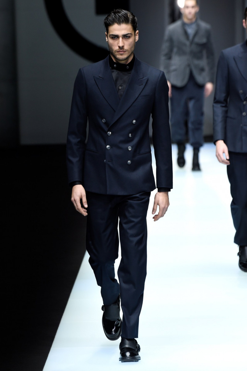 Alessandro Dellisola featured in  the Giorgio Armani fashion show for Autumn/Winter 2018