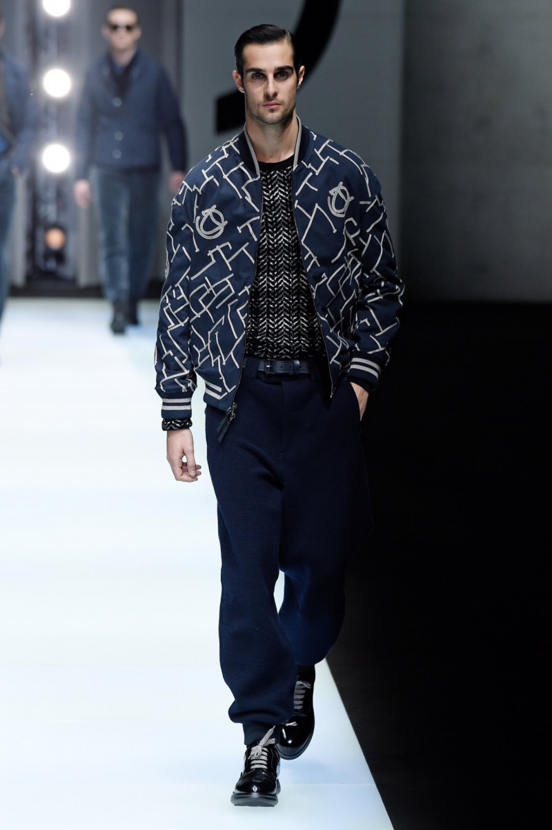 Jeff Zimbris featured in  the Giorgio Armani fashion show for Autumn/Winter 2018