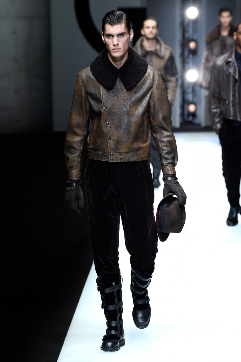 Dan Zsolt featured in  the Giorgio Armani fashion show for Autumn/Winter 2018