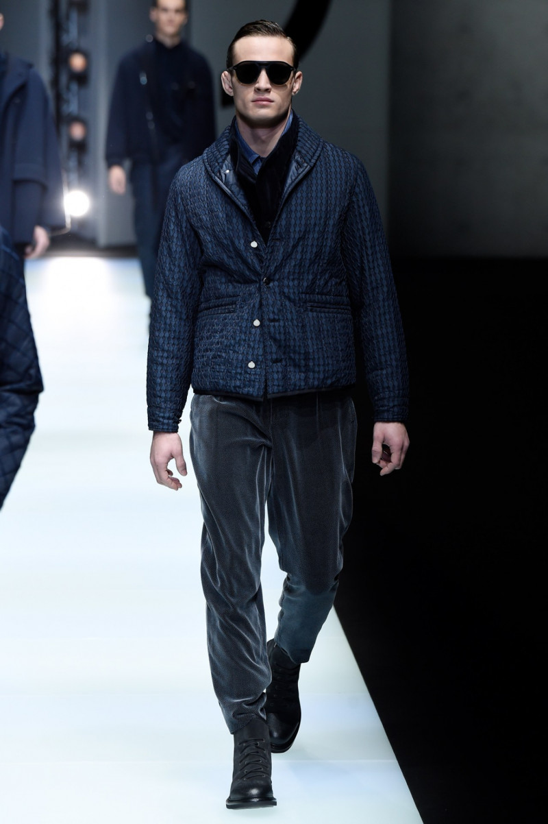 Julian Schneyder featured in  the Giorgio Armani fashion show for Autumn/Winter 2018