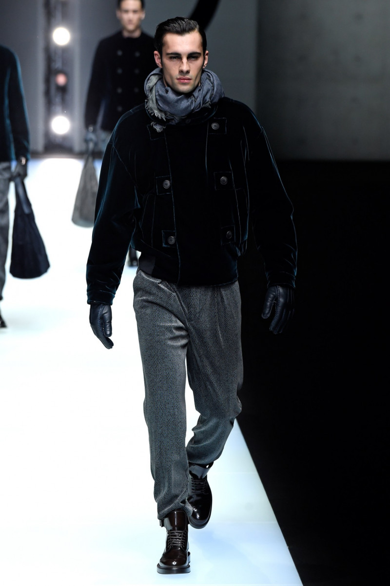 Elliot Meeten featured in  the Giorgio Armani fashion show for Autumn/Winter 2018