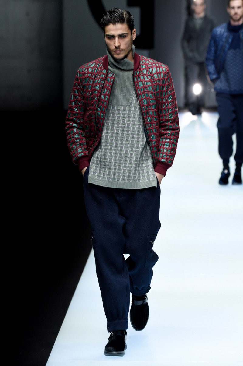 Alessandro Dellisola featured in  the Giorgio Armani fashion show for Autumn/Winter 2018