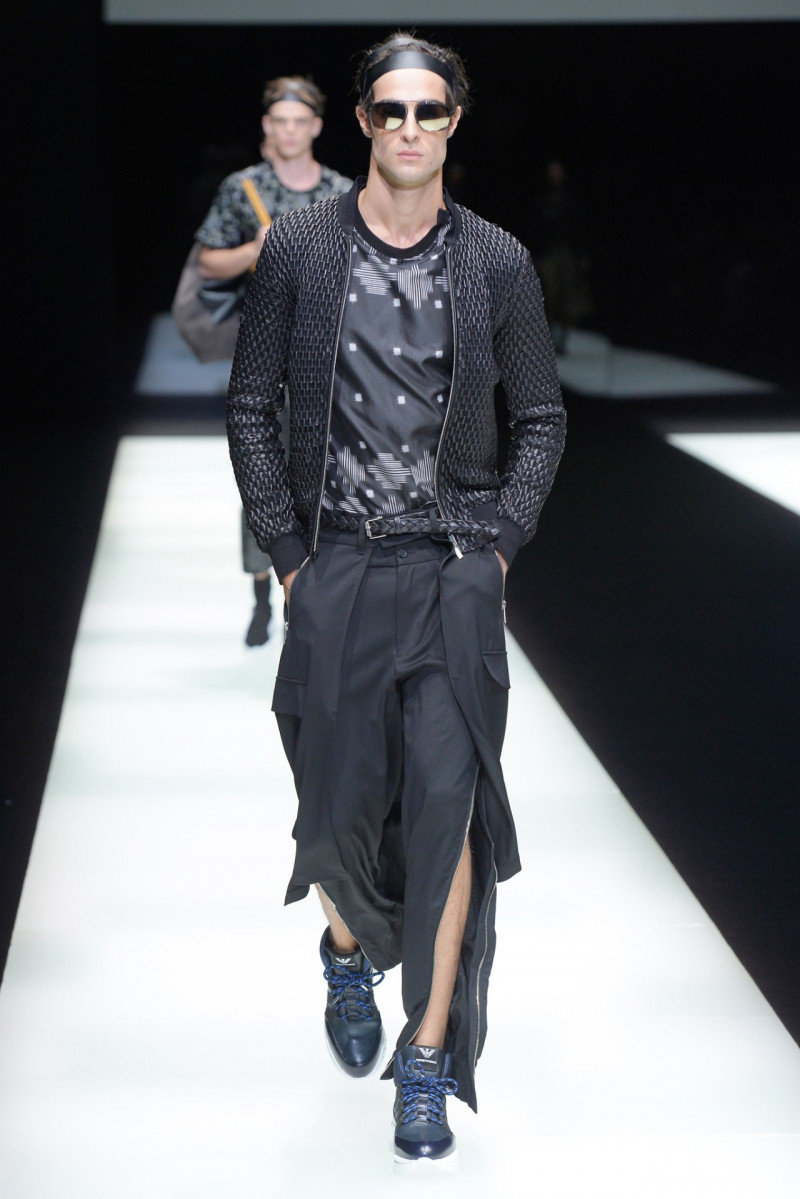 Jeff Zimbris featured in  the Emporio Armani fashion show for Spring/Summer 2018