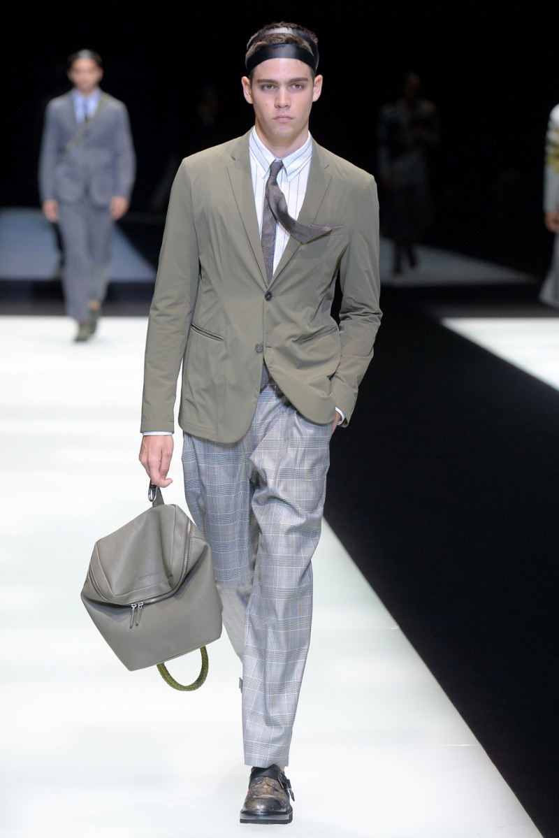 Federico Spinas featured in  the Emporio Armani fashion show for Spring/Summer 2018