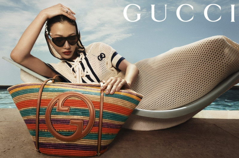 So Ra Choi featured in  the Gucci advertisement for Summer 2023
